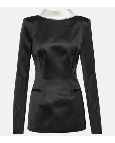 LAQUAN SMITH Reverse Cotton-blend Blazer Dress - Black
