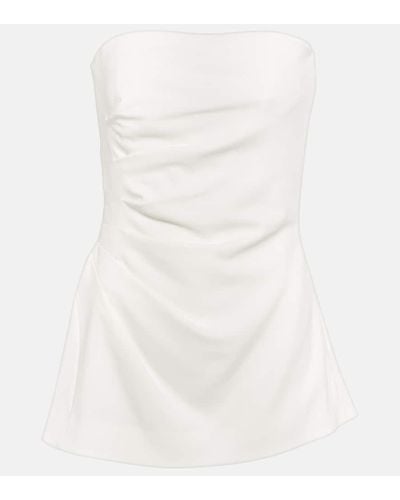 Proenza Schouler Pleated Strapless Top - White