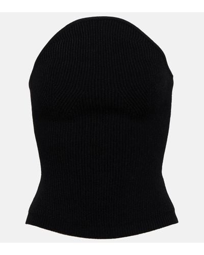 Khaite Jericho Rib-knit Bustier - Black