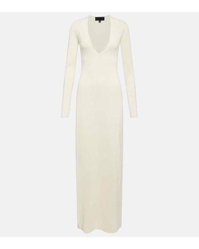 Nili Lotan Iffet Knitted Maxi Dress - White