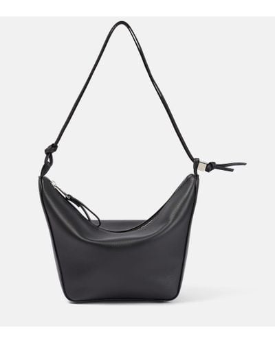 Loewe Hammock Mini Leather Shoulder Bag - Black