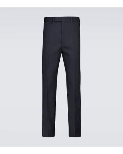 Gucci Pantalones cropped de algodon - Azul