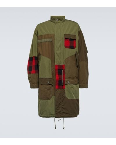 Comme des Garçons Panelled Cotton-blend Parka - Green