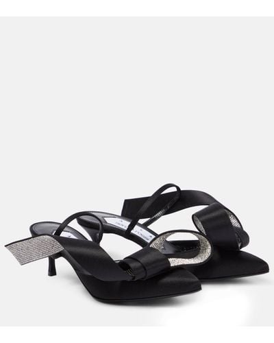 Area X Sergio Rossi Marquise Crystal-embellished Sandals - Black