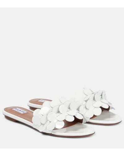 Alaïa Alaia Confetti Leather Sandals - White