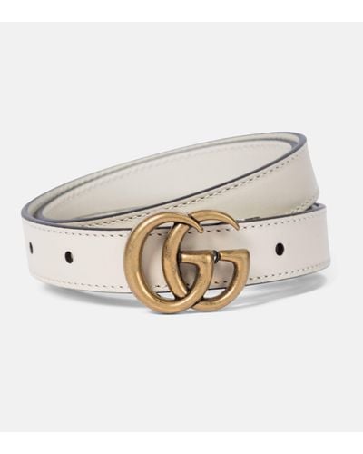 Gucci GG Marmont Wide Belt - Natural