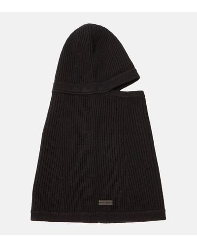 Saint Laurent Ribbed-knit Cashmere Beanie - Black