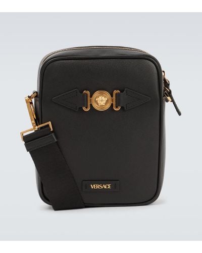Versace Messenger Bag aus Leder - Mehrfarbig