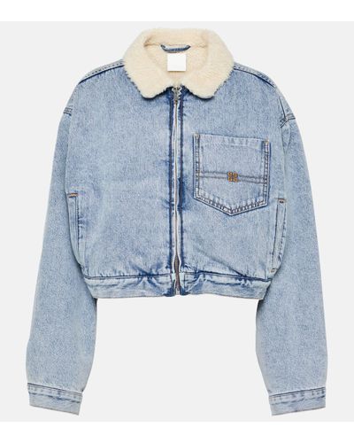 Givenchy Cropped Denim Jacket - Blue