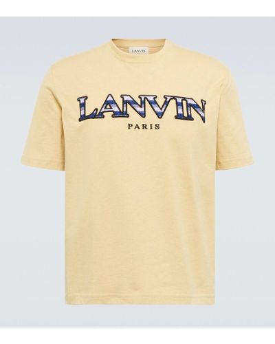 Lanvin T-Shirt aus Baumwoll-Jersey - Natur