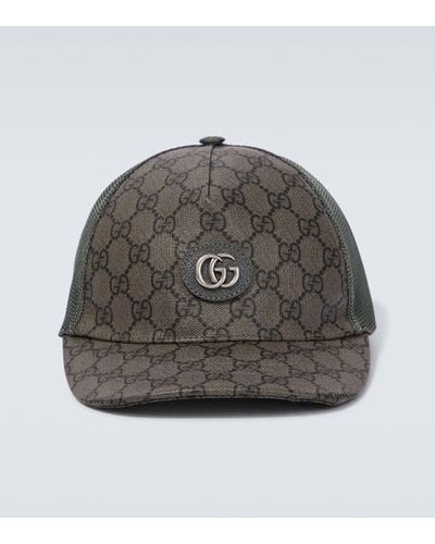 Gucci Casquette En Toile GG Supreme - Gris