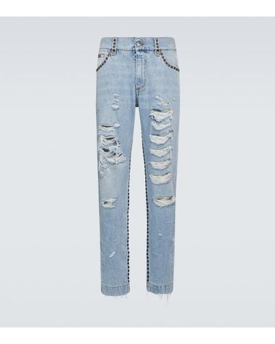 Dolce & Gabbana Mid-Rise Straight Jeans - Blau