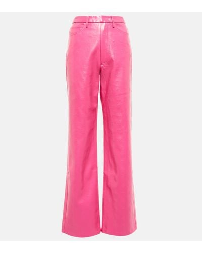 ROTATE BIRGER CHRISTENSEN Rotie High-rise Faux Leather Trousers - Pink