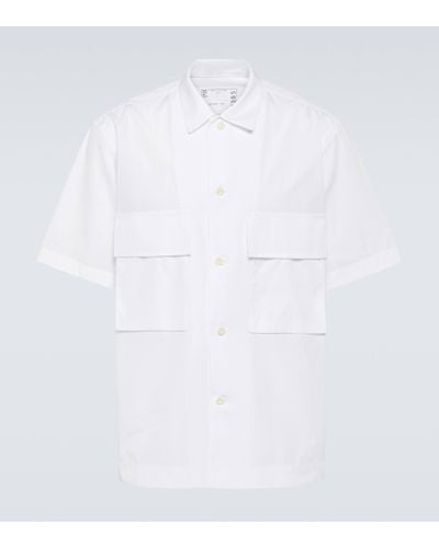 Sacai X Thomas Mason Cotton Poplin Shirt - White