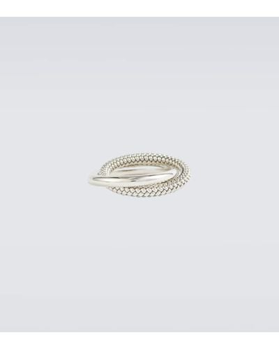 Bottega Veneta Ring Intrecciato aus Sterlingsilber - Weiß