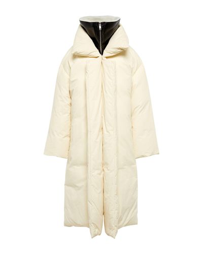 Givenchy Cotton And Leather Down Coat - Natural