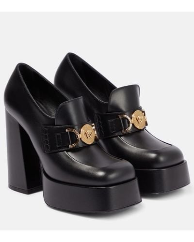 Versace Loafer-Pumps Aevitas aus Leder - Schwarz