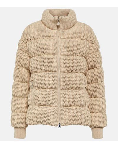 Moncler Piumino Leiothrix in misto cashmere - Neutro