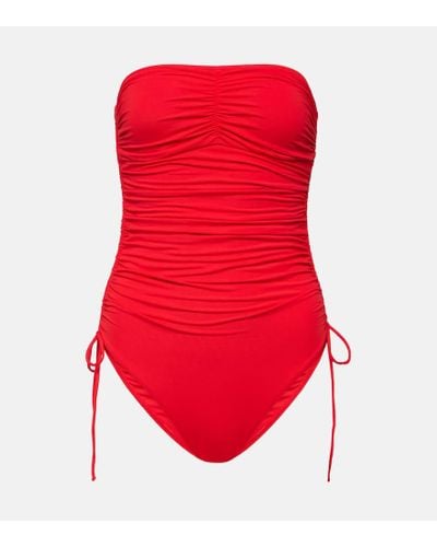 Melissa Odabash Costume intero Sydney senza spalline - Rosso