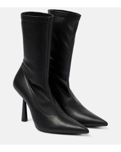Gia Borghini Gia 39 Leather Ankle Boots - Black