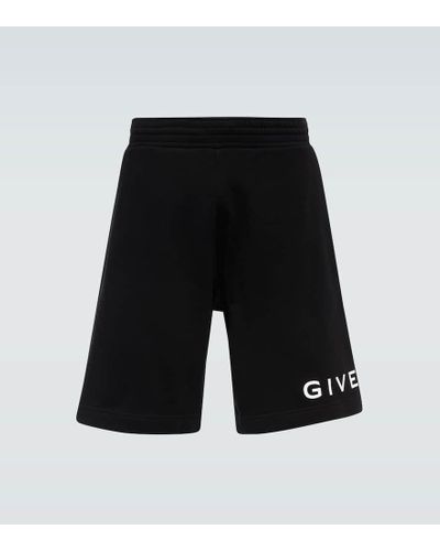 Givenchy Shorts de algodon con logo - Negro