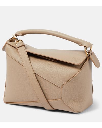 Loewe Luxury Small Puzzle Bag In Soft Grained Calfskin For - Natural