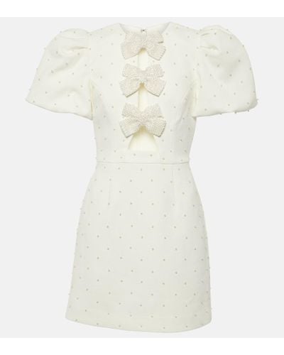 Rebecca Vallance Bridal Ophelia Bow-detail Minidress - White