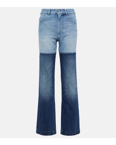 Peter Do High-Rise Straight Jeans - Blau