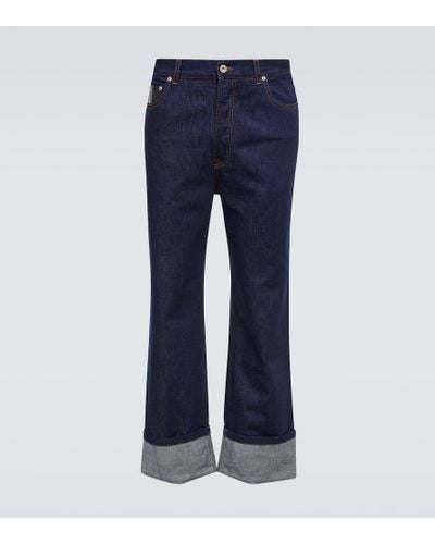 Loewe Jeans Fisherman con bajos vueltos - Azul