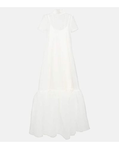 STAUD Tiered Maxi Dress - White