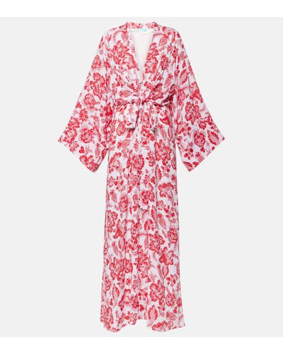 Melissa Odabash Wisdom Floral Wrap Dress - Red