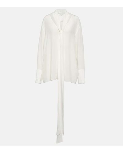 Givenchy Blusa en crepe de china de seda - Blanco