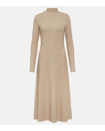 Vince Knitted Midi Dress - Natural