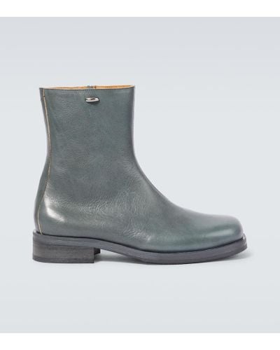 Our Legacy Camion Leather Ankle Boots - Gray