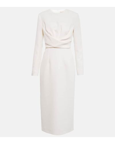 Emilia Wickstead Emmet Crepe Midi Dress - White