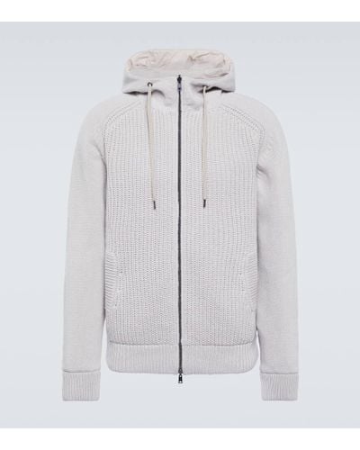 Herno Zip-fastening Wool Hooded Jacket - White