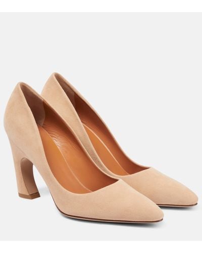 Chloé Oli Suede Court Shoes - Brown