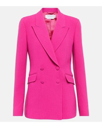 Gabriela Hearst Stephanie Wool Crepe Blazer - Pink
