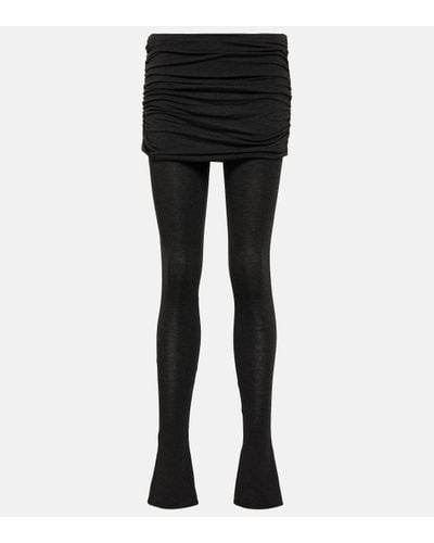Blumarine Folded Low-rise Trousers - Black