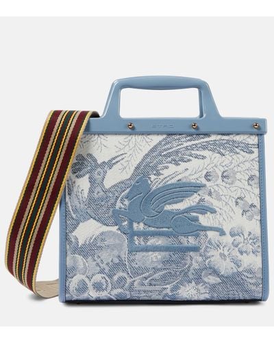 Etro Cabas Love Trotter Small brode - Bleu