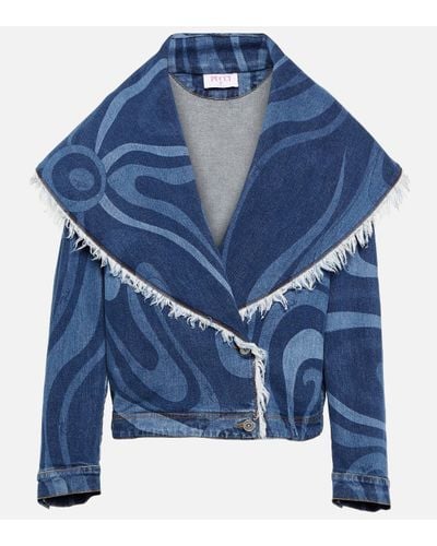Emilio Pucci Veste Marmo en jean - Bleu