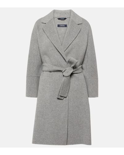 Max Mara Wool Wrap Coat - Gray