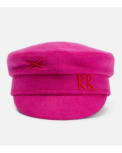 Ruslan Baginskiy Gefilzter Hut aus einem Wollgemisch - Pink