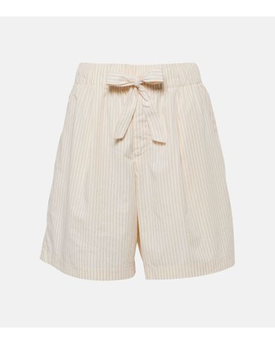 Birkenstock 1774 X Tekla Striped Cotton Pyjama Shorts - Natural