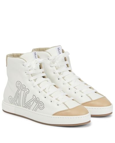 Max Mara Sneakers Tabei in pelle - Bianco