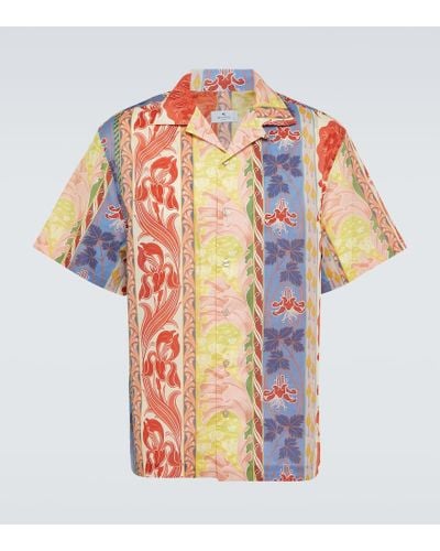 Etro Camisa bowling de algodon estampada - Multicolor
