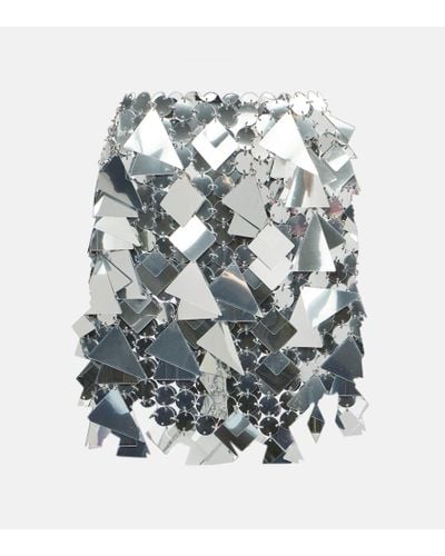 Rabanne Sequined Miniskirt - Metallic