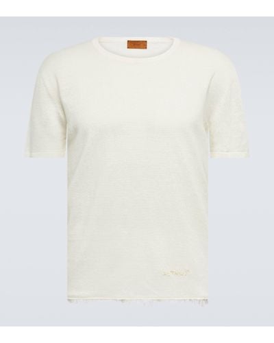 Alanui T-shirt en lin - Blanc