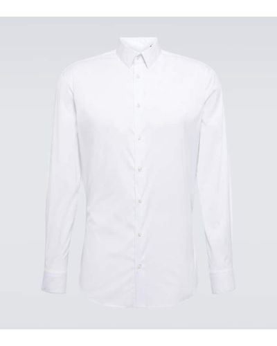 Giorgio Armani Hemd aus Popeline - Weiß
