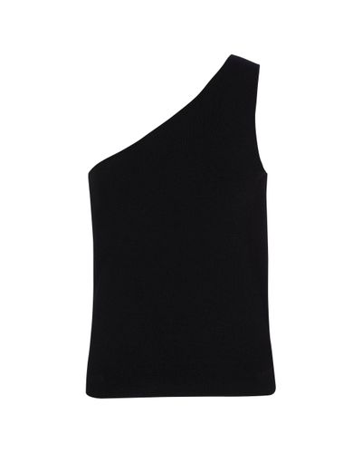 Vince One-shoulder Knit Top - Black